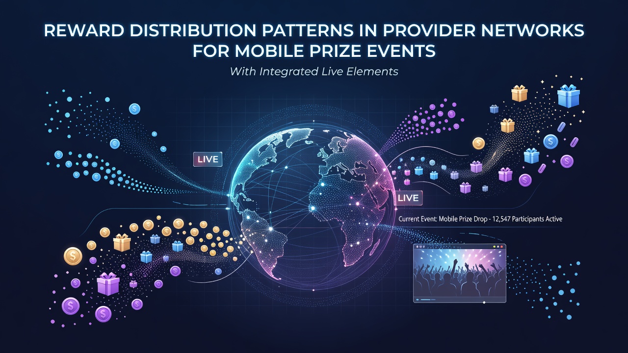 Darstellung von Belohnungsverteilungsmustern in mobilen Preisevents mit Live-Integrationen über mehrere Provider hinweg