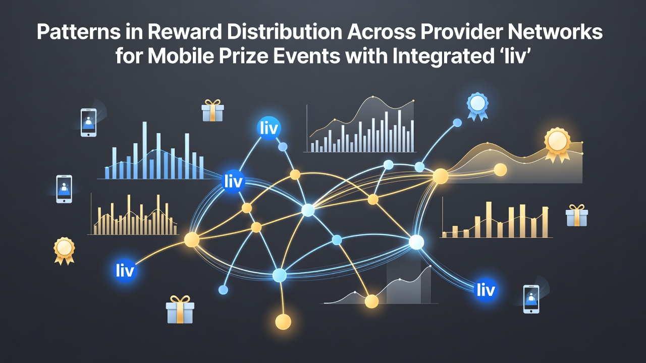 Illustration von Live-Elementen und Belohnungsmustern in Provider-Netzwerken für mobile Events
